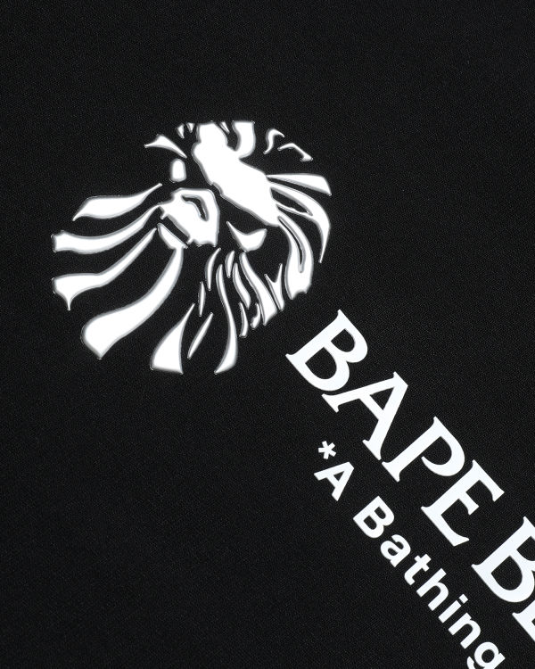 bape black logo appliqué hoodie
