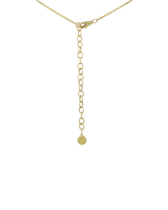 Perla Halo 14K yellow gold necklace image number 2