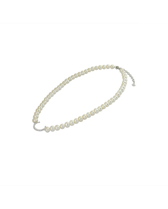 Perla Tru Luna 14K white gold necklace image number 1