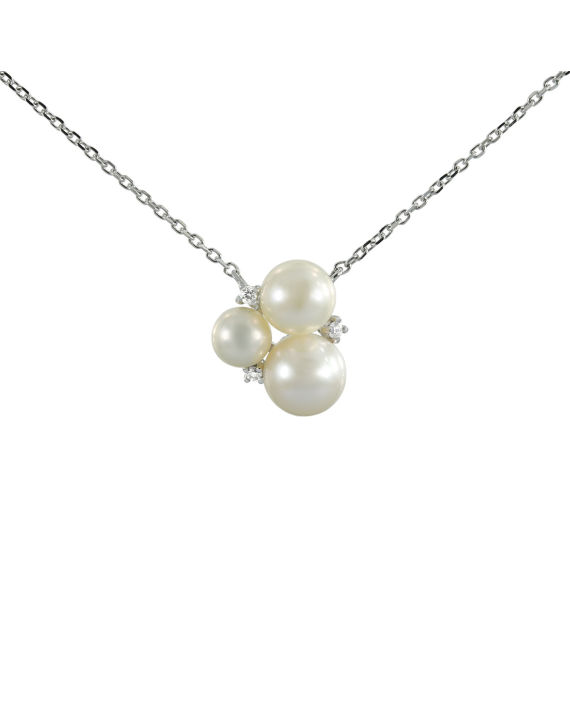 Perla Clue 14k white gold necklace image number 1