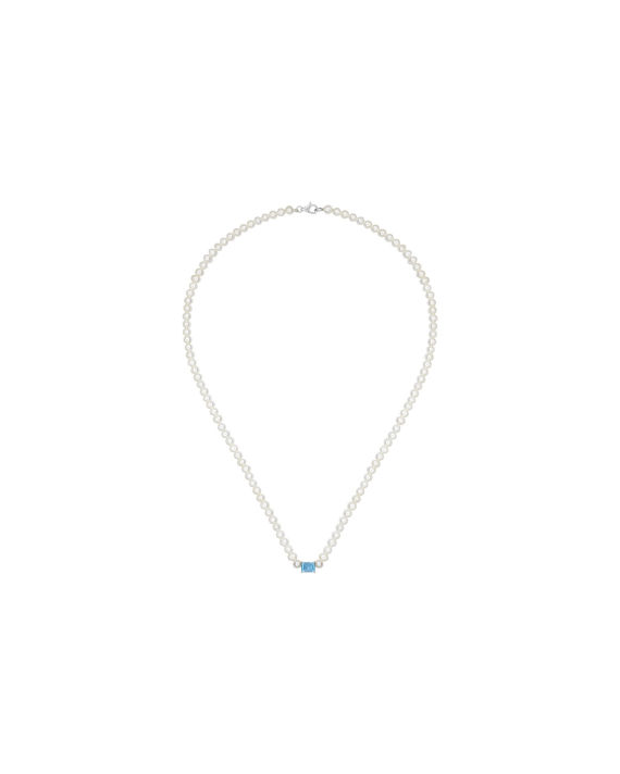 Perla gem choker Swiss Blue 14K white gold necklace image number 0