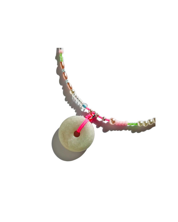 Cotton Candy Jade Necklace image number 1