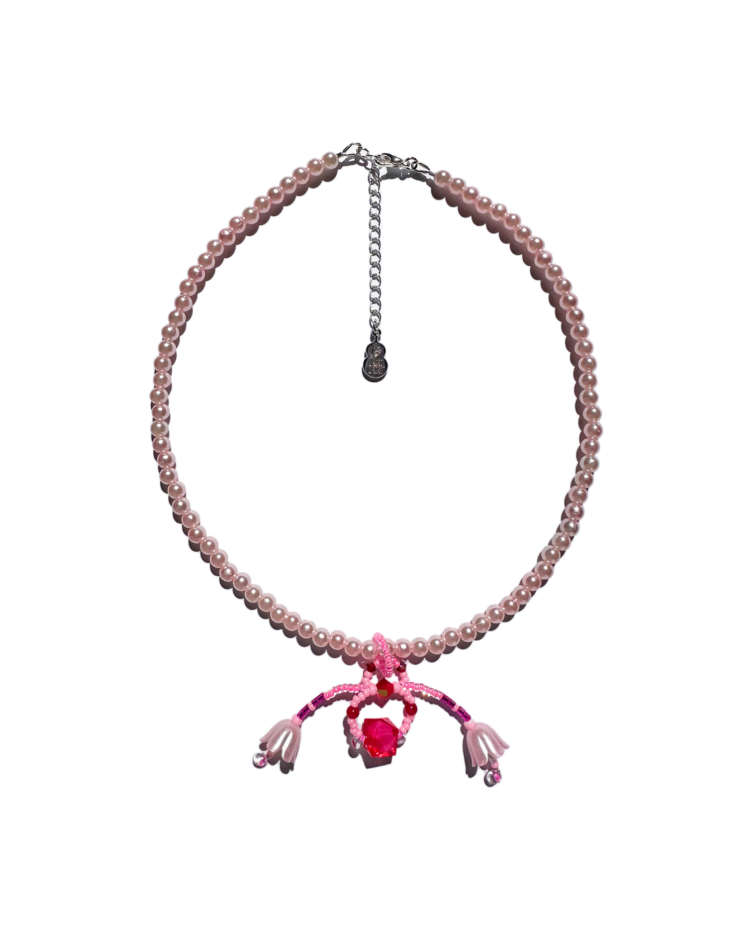 JÜÜ JÜÜ Droopy fuchsia necklace