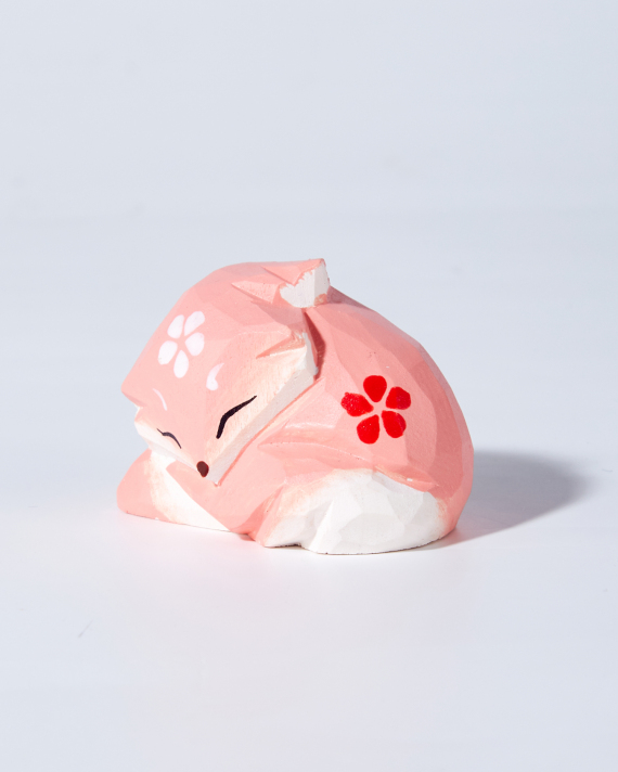 Mokuomo Tajo carved wooden fox