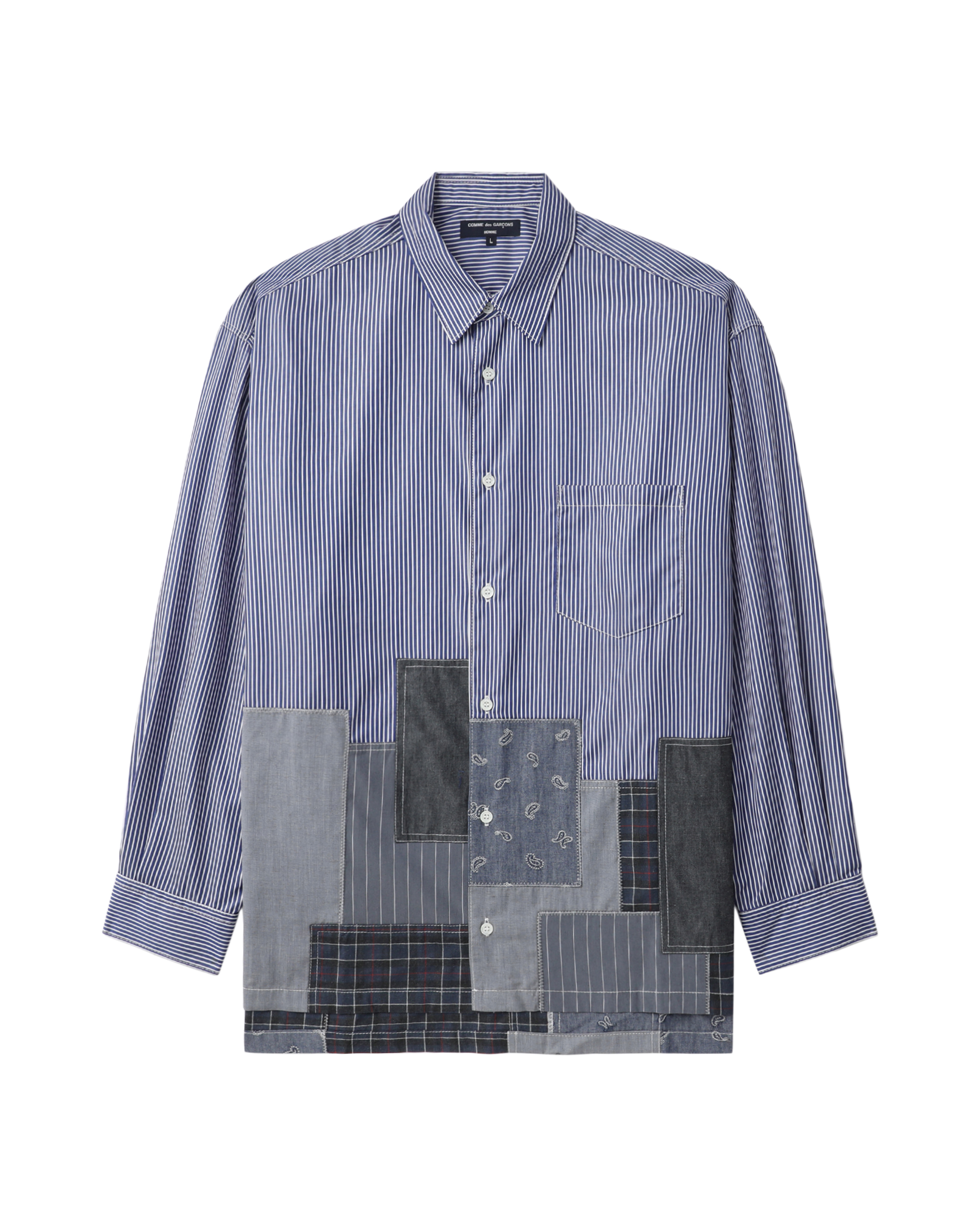 Comme des garcons patchwork shirt hotsell