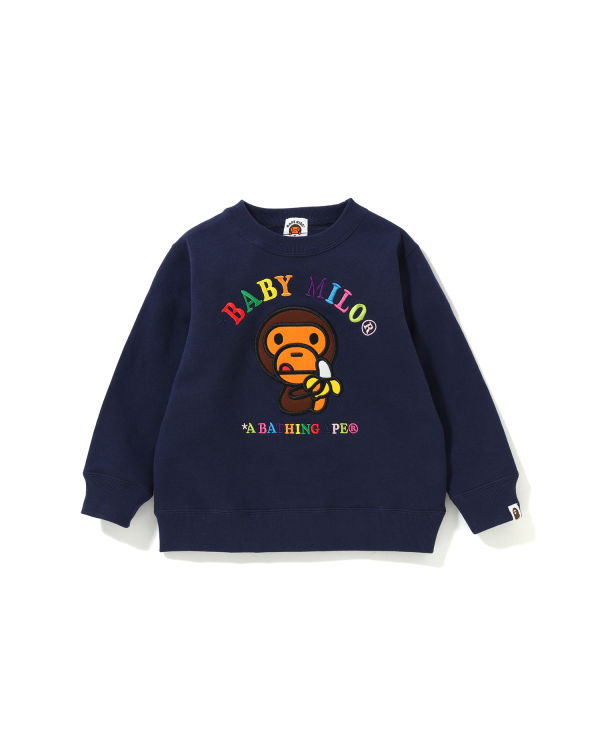 Baby Milo embroidery sweatshirt