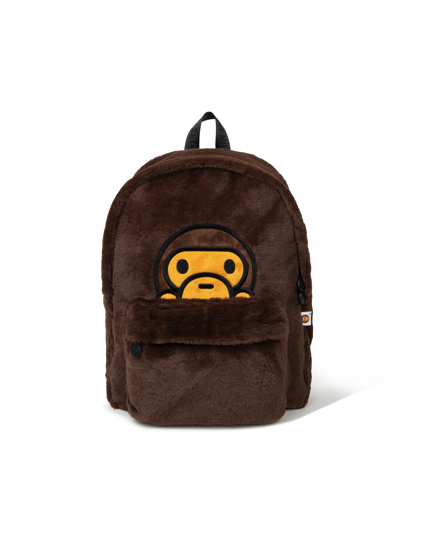 Shop Baby Milo embroidered fluffy backpack Online | BAPE