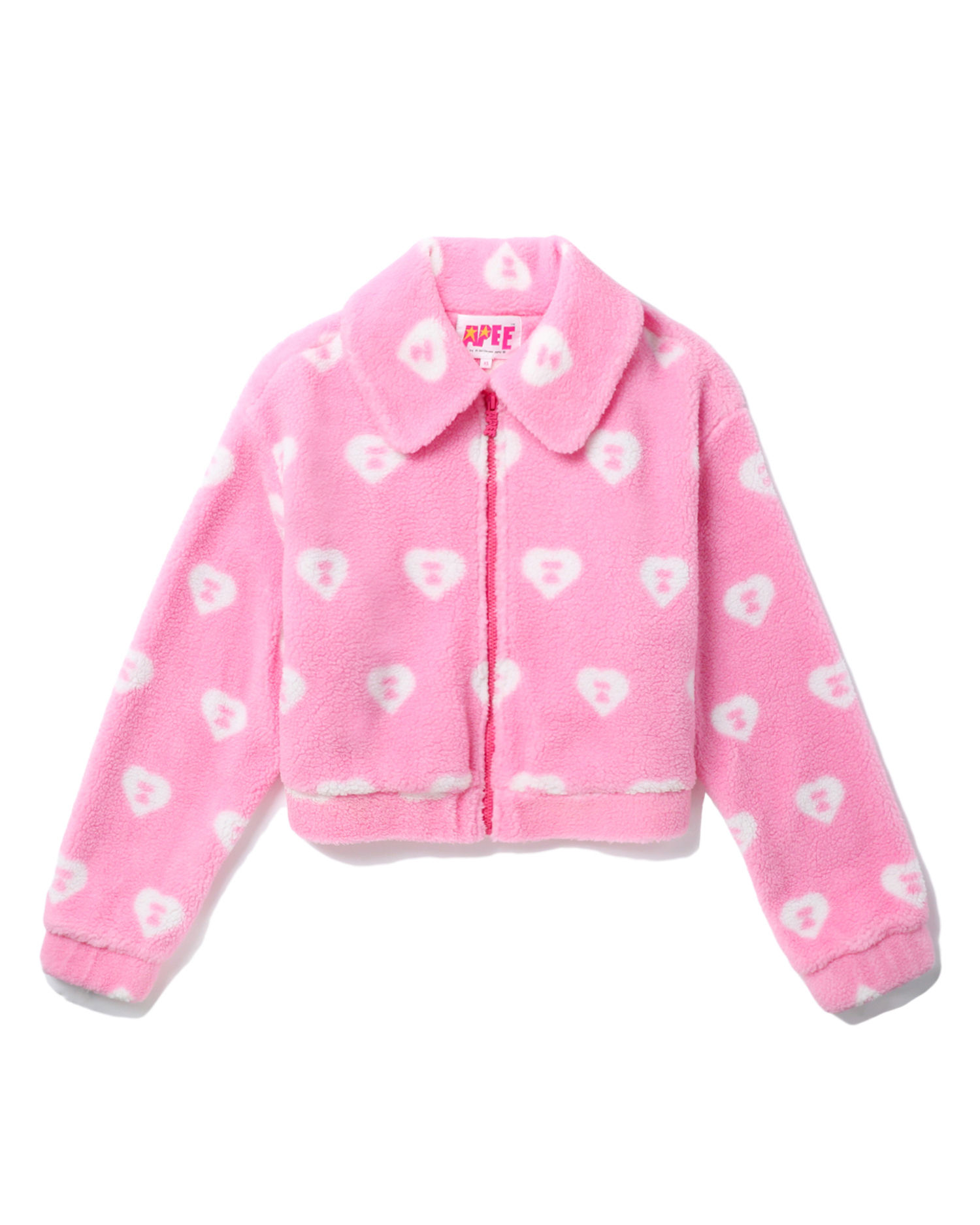 Shop Pattern sherpa fleece jacket Online | BAPE