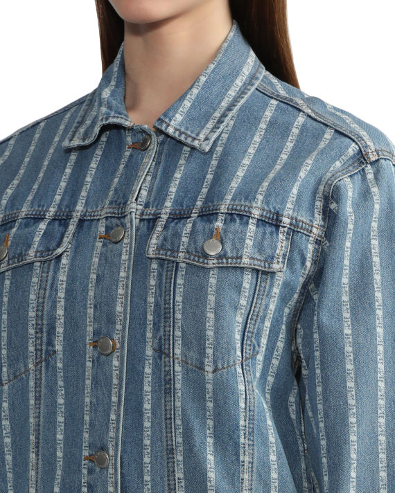 APEE Striped denim jacket | ITeSHOP