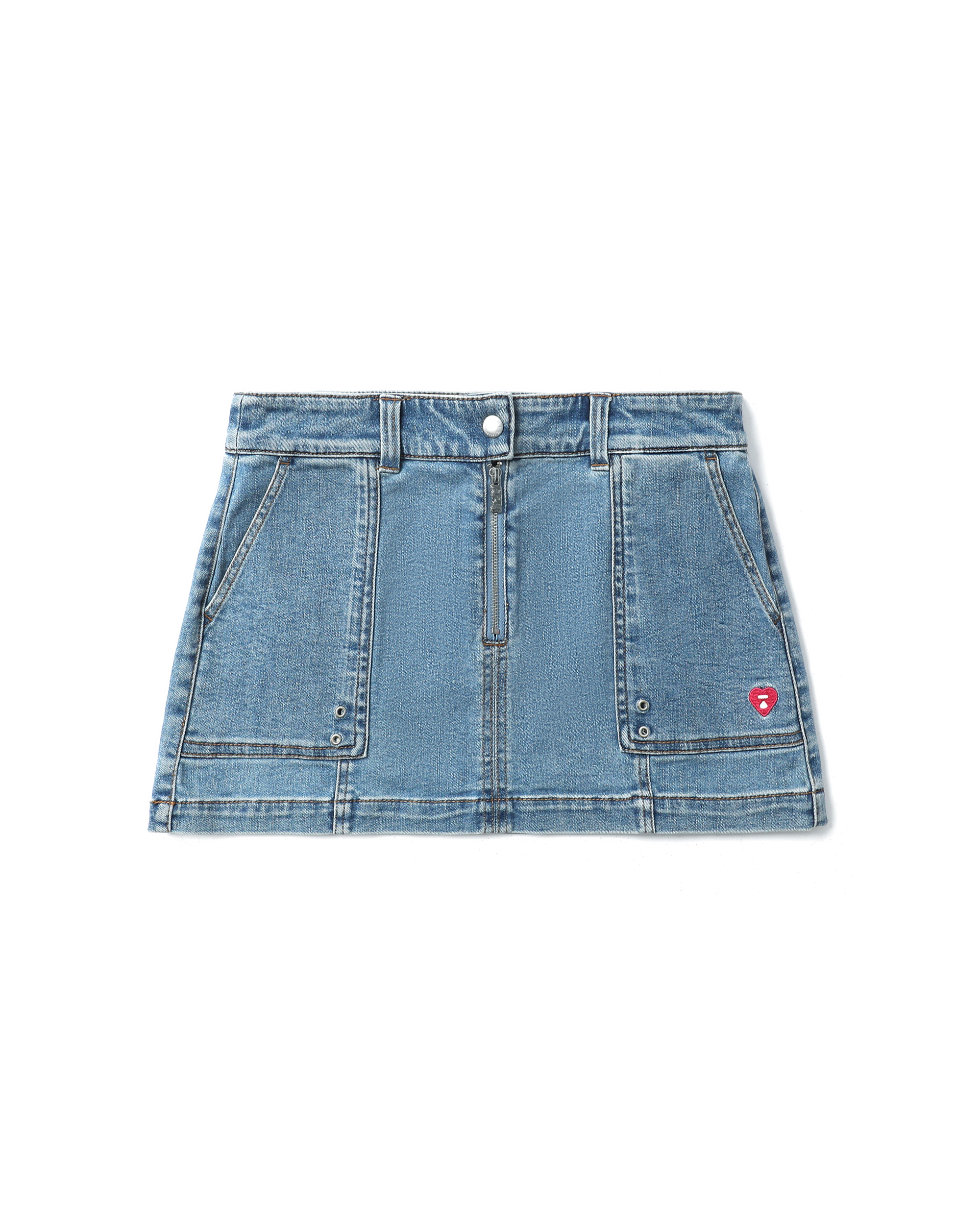 Shop Denim mini skirt Online | BAPE