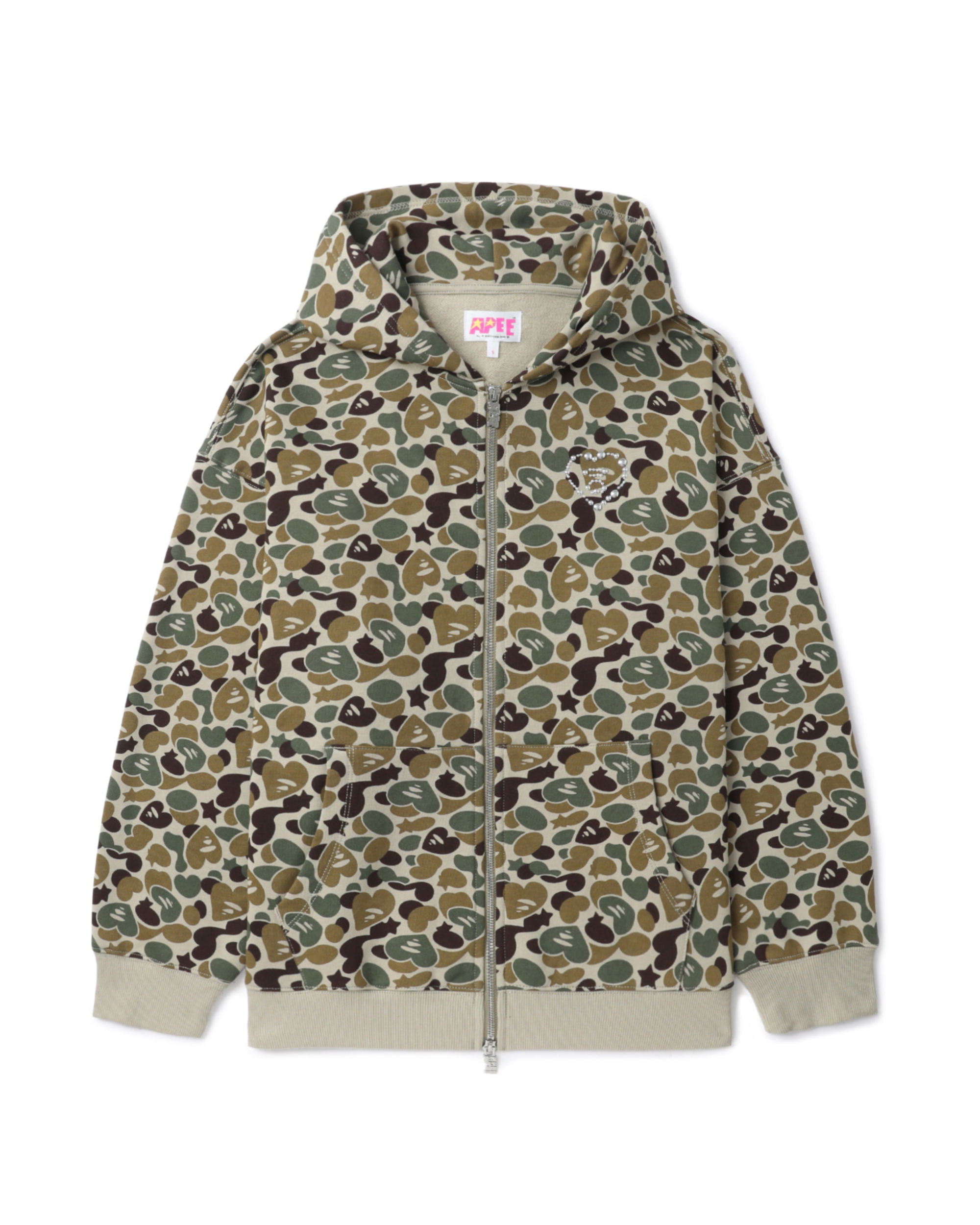 APEE Moonface camo oversized hoodie | ITeSHOP