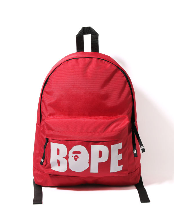 BAPE Happy New Year Ape Head Patch Backpack Red - SS19 - US
