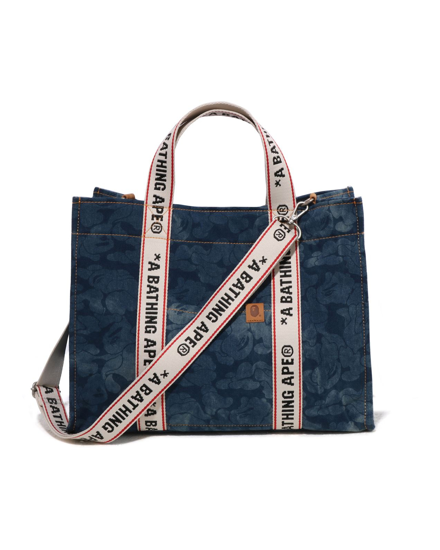 A BATHING APE® Solid Camo Denim 2way Tote Bag | ITeSHOP