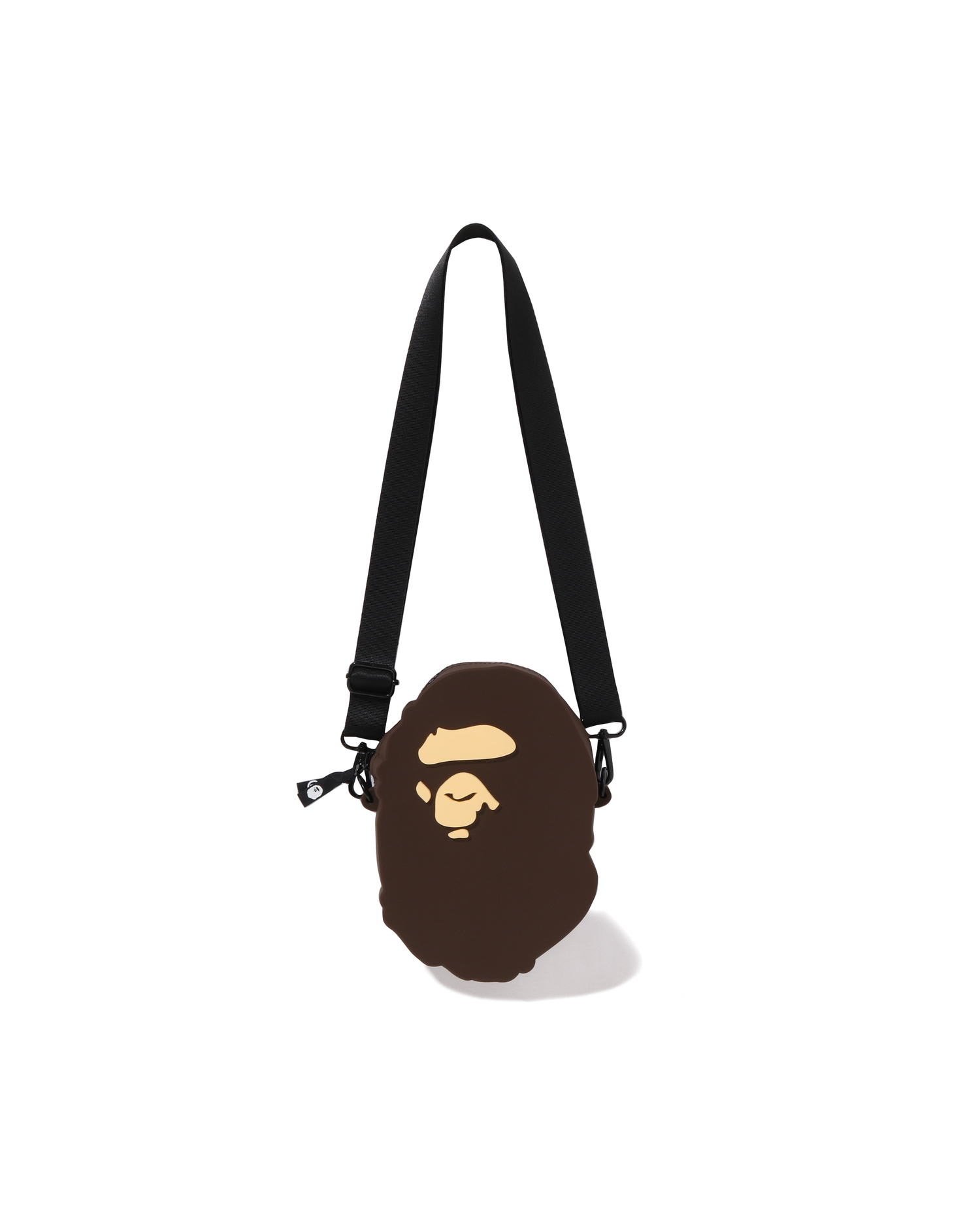 BAPE Ape Head Silicon Shoulder Bag Brown