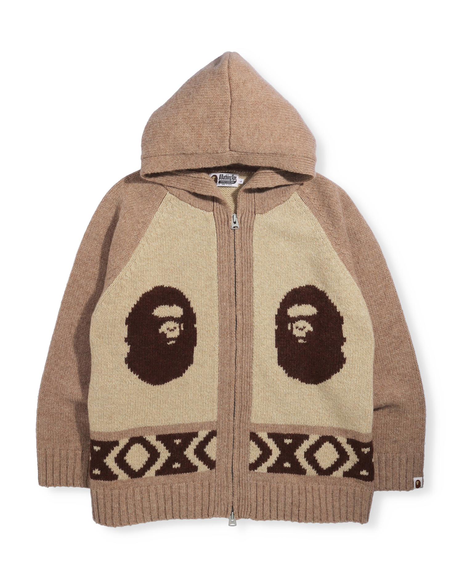 Shop Ape Head Knit Zip Hoodie Cardigan Online | BAPE