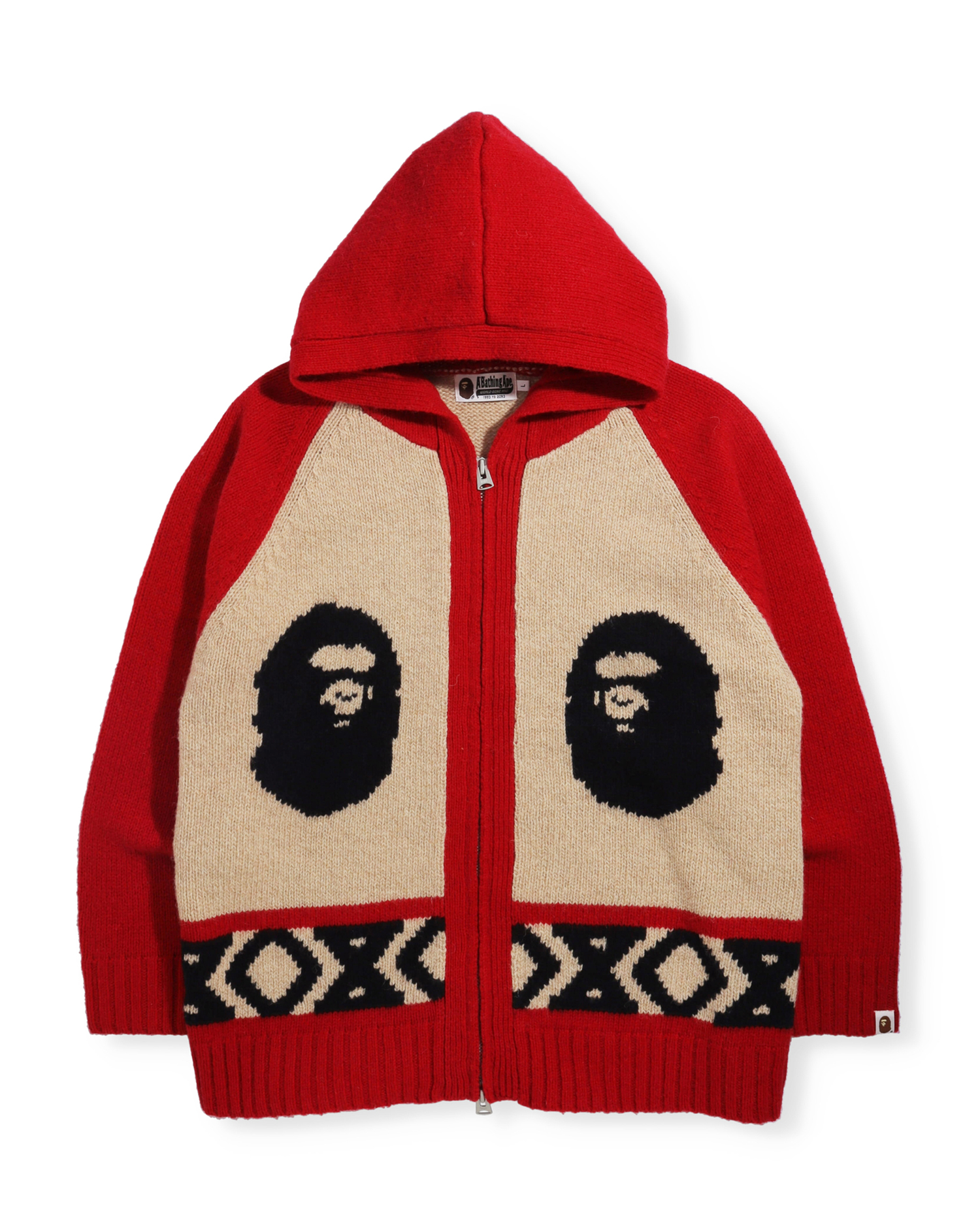 Shop Ape Head Knit Zip Hoodie Cardigan Online | BAPE