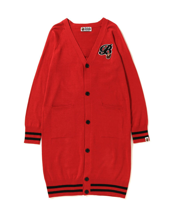 Stripe college long cardigan