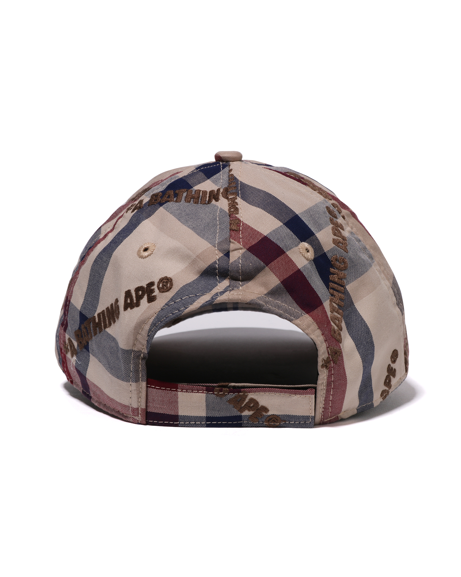 A Bathing Ape Logo Check Pattern Cap