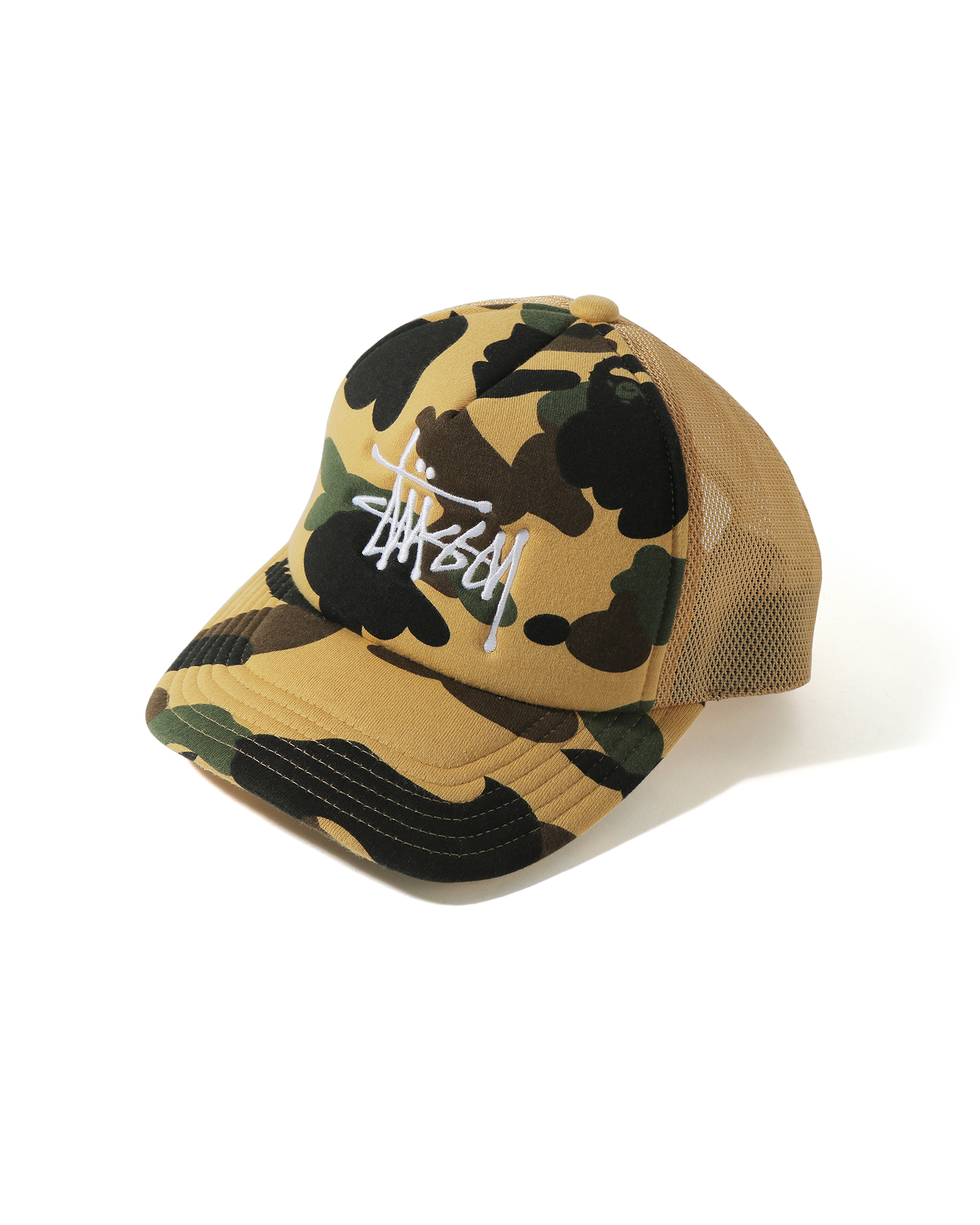 Shop X Stussy Trucker Cap Online | BAPE