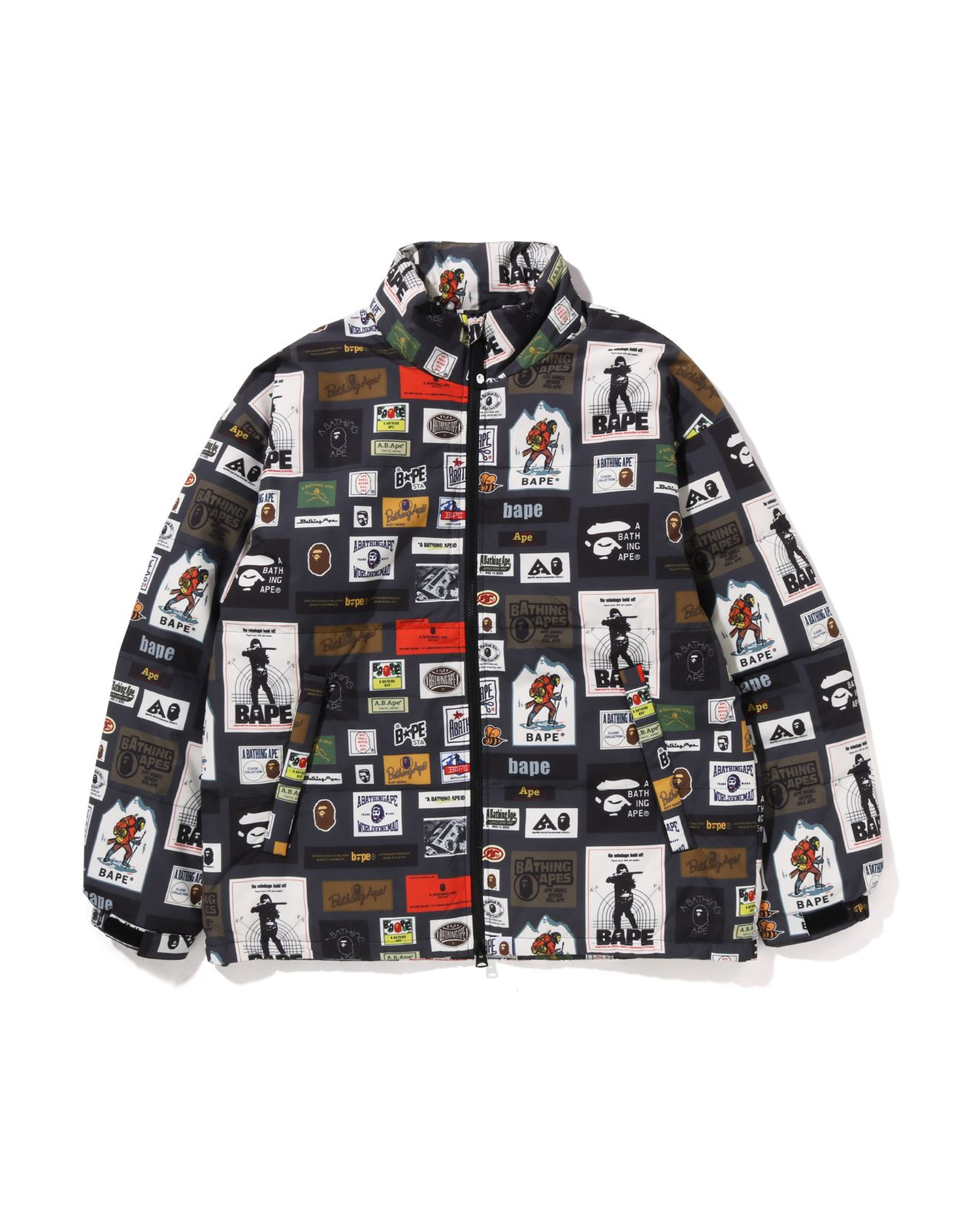 Shop BAPE Multi-Label Relaxed Fit Down Jacket Online | BAPE