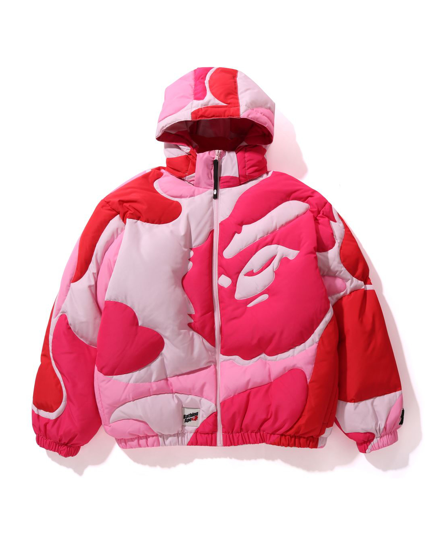 Shop Mega ABC Camo Detachable Hoodie Puffer Down Jacket Online | BAPE