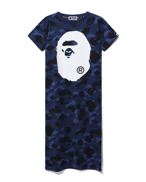 Color Camo Big Ape Head tee dress