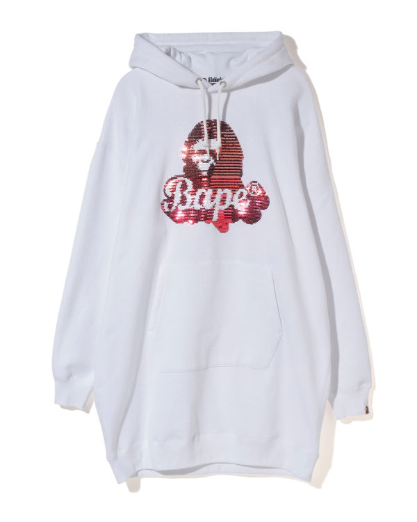 Sequin Ape Head hoodie dress