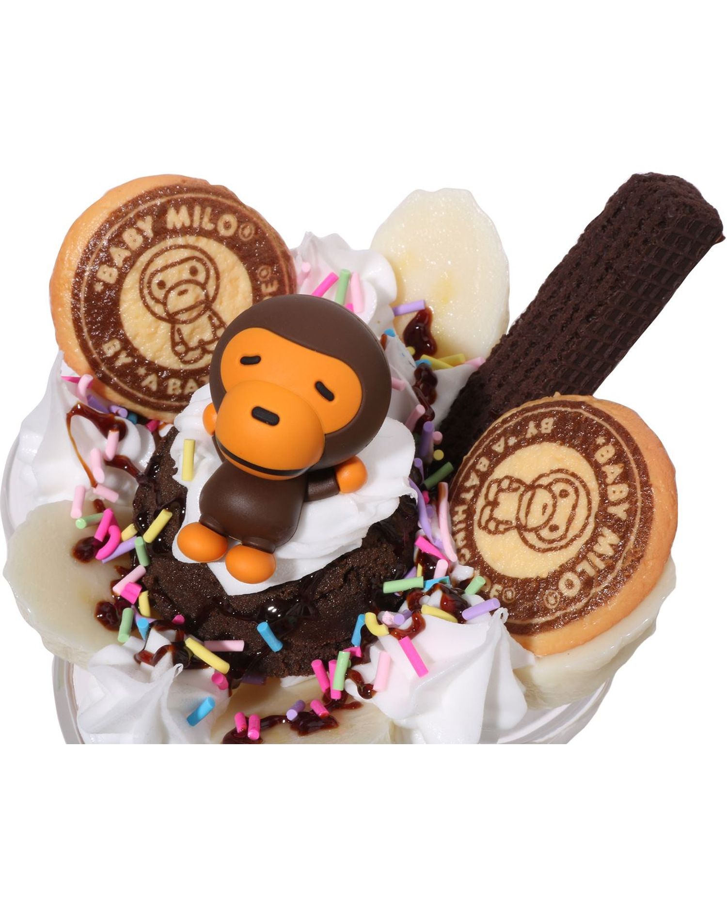 BABY MILO BANANA FOOD SAMPLE 食品サンプル A BATHING APE® Baby Milo Chocolate Banana Sundae Food Sample | ITeSHOP