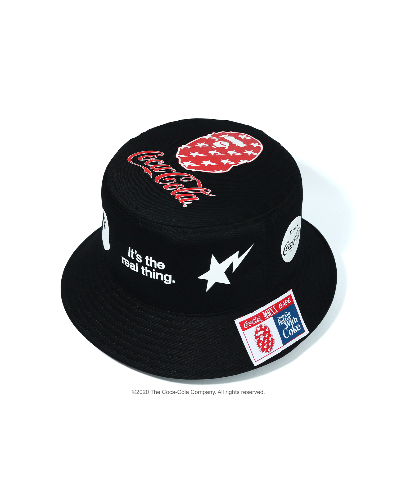 bape coca cola bucket hat