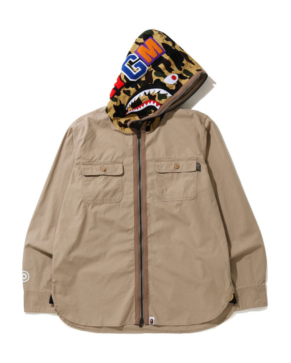1st Camo Shark hooded shirt jacket