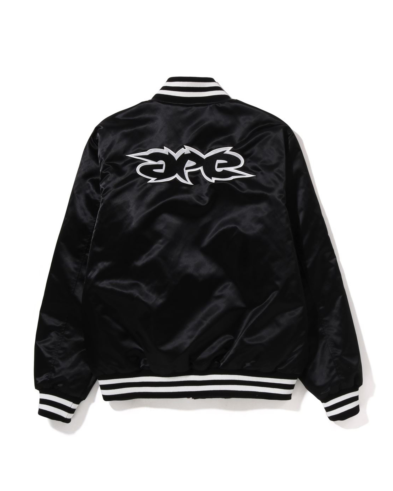 Shop Ape Relaxed Fit Nylon Varsity Jacket Online | BAPE