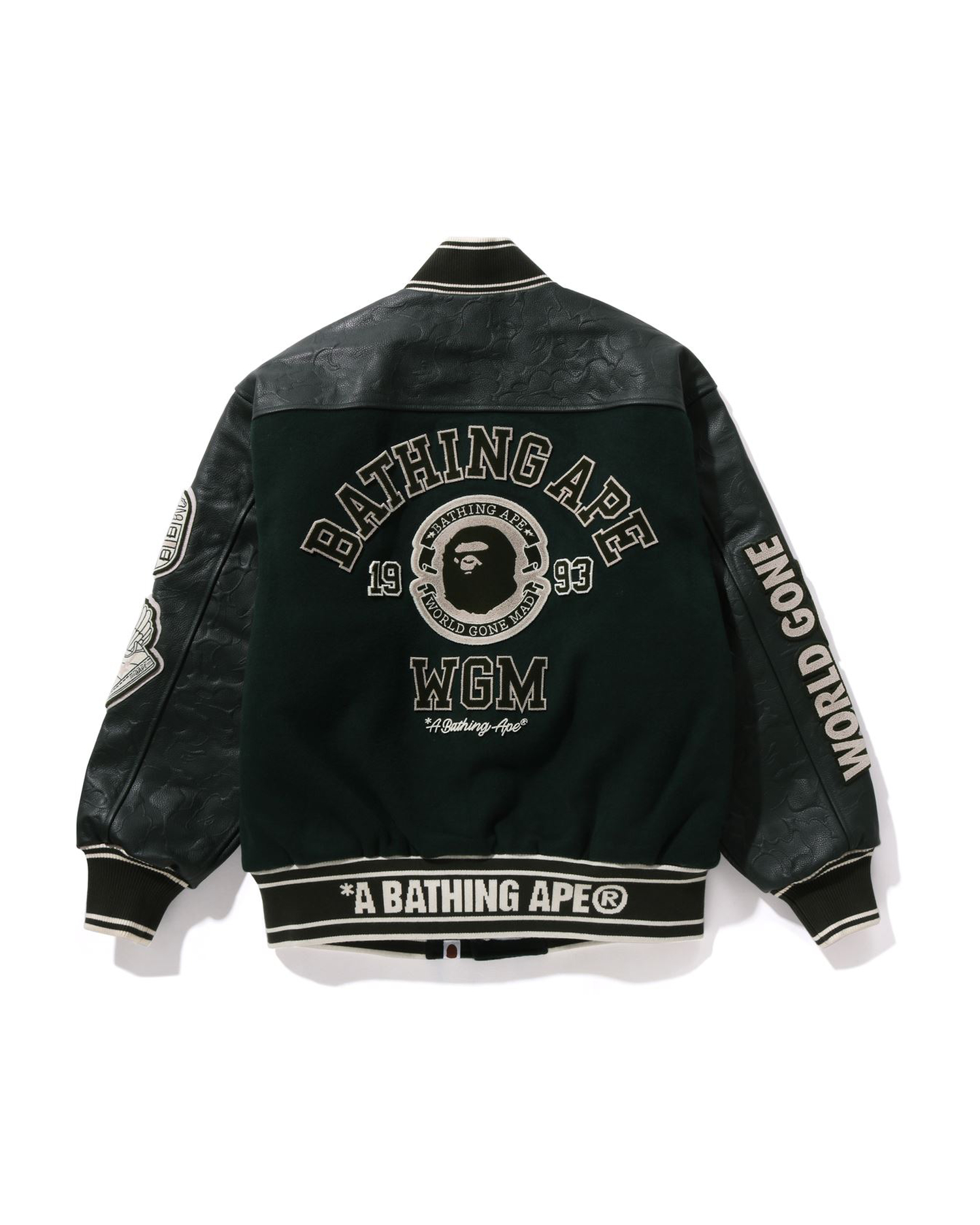 A BATHING APE® BAPE Patch Varsity Jacket | ITeSHOP