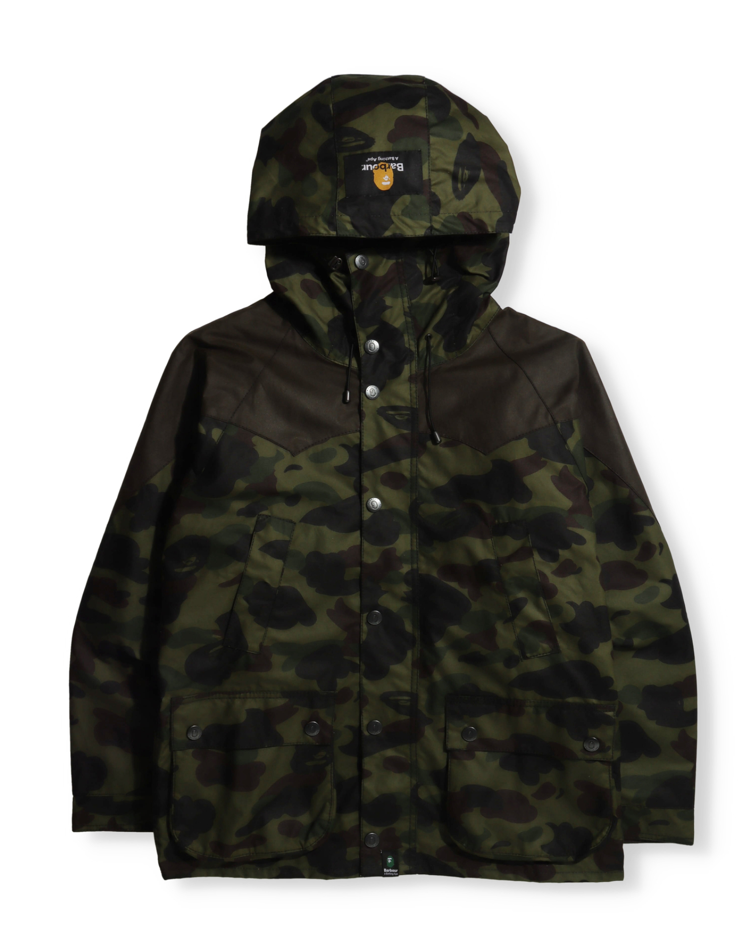 Shop X Barbour 1st Camo Bedale Snowboard Jacket Online | BAPE