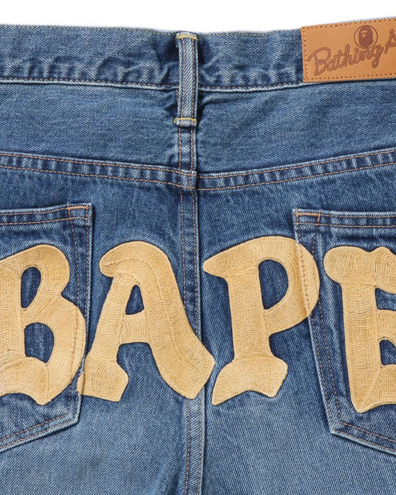 BAPE Relaxed Fit Denim Pants image number 3