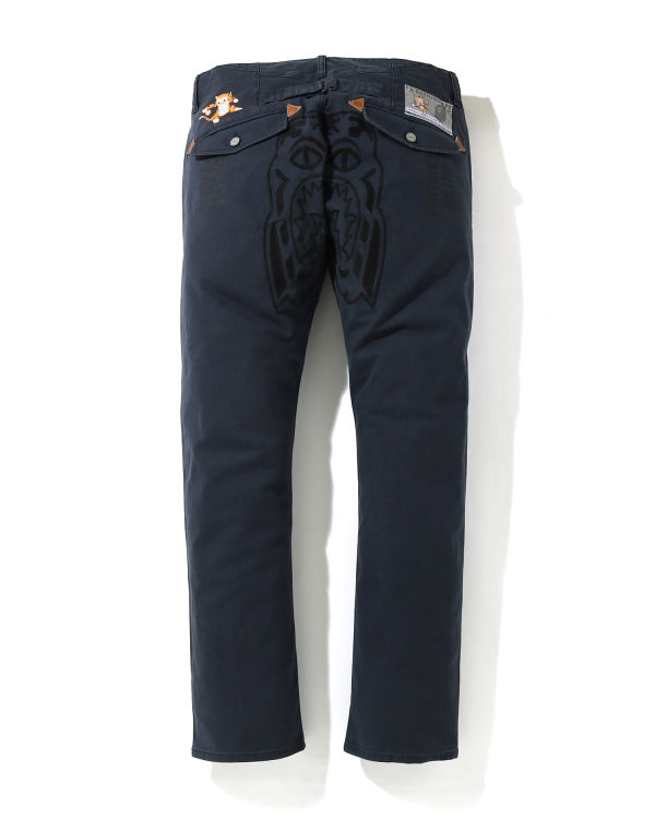 Tiger embroidered jeans