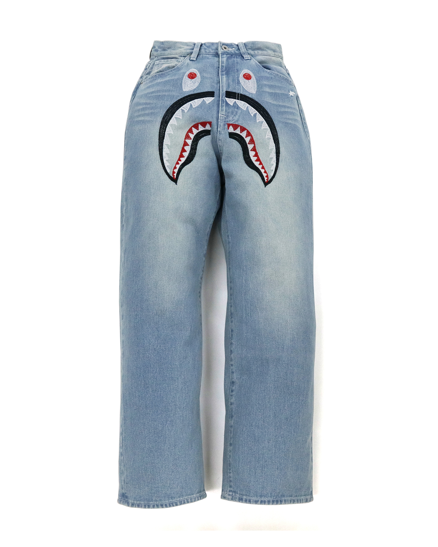 A BATHING APE back design denim jeans