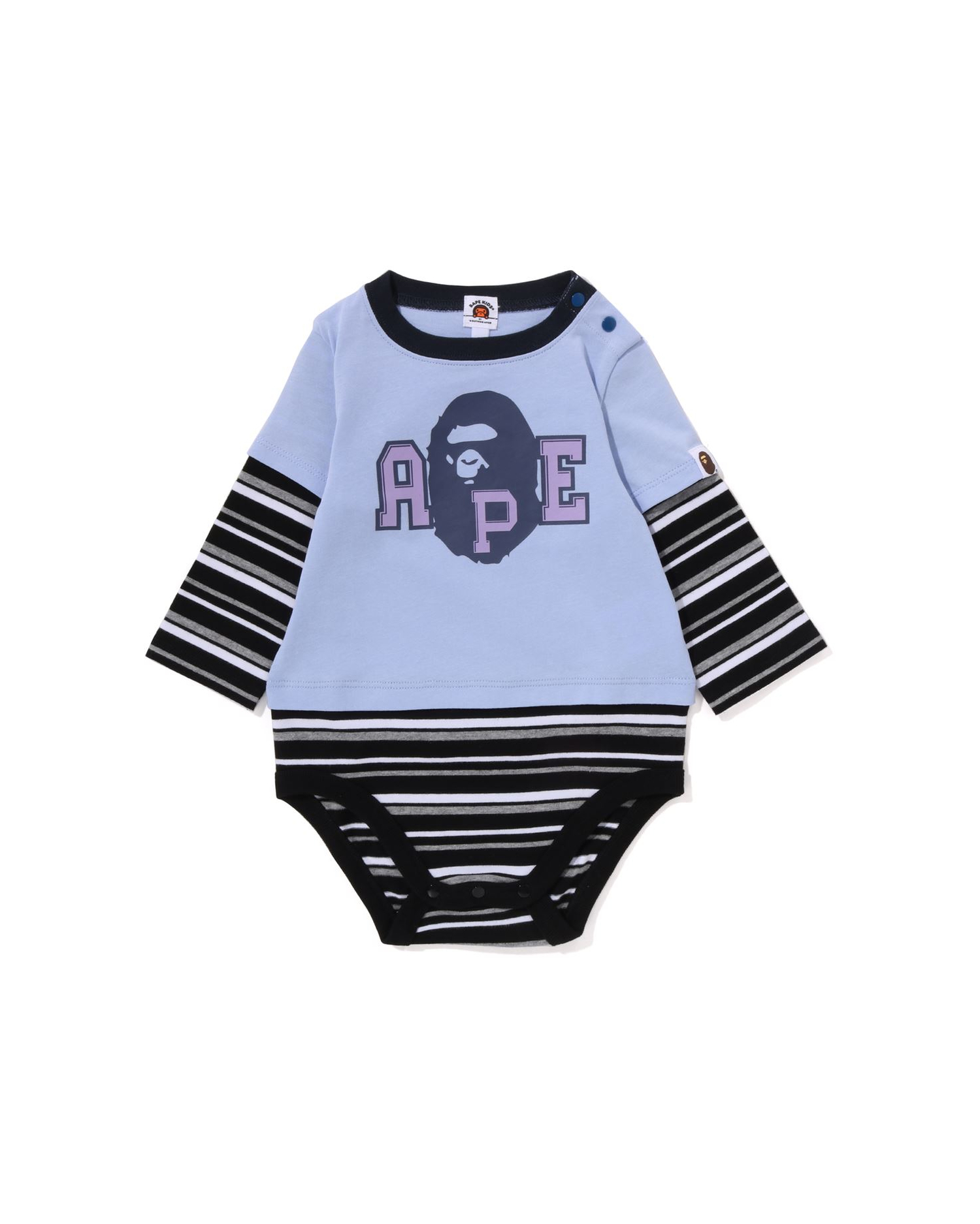 Shop Babies Hoop Ape Head Layered Bodysuit Online | BAPE