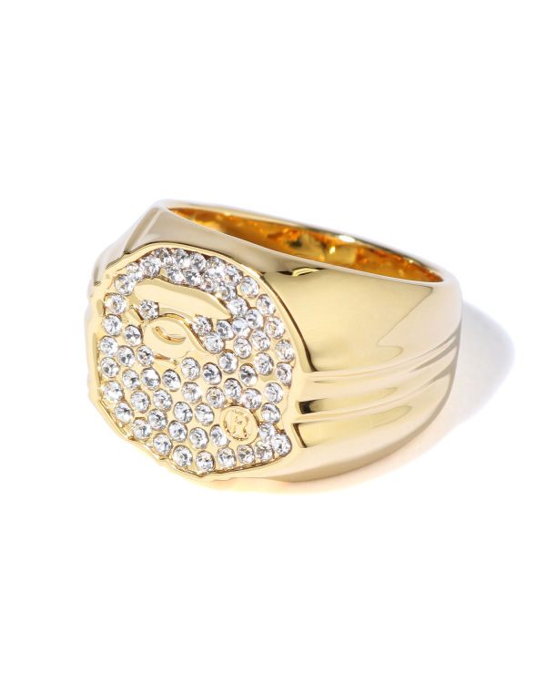 Rhinestone Ape Head ring