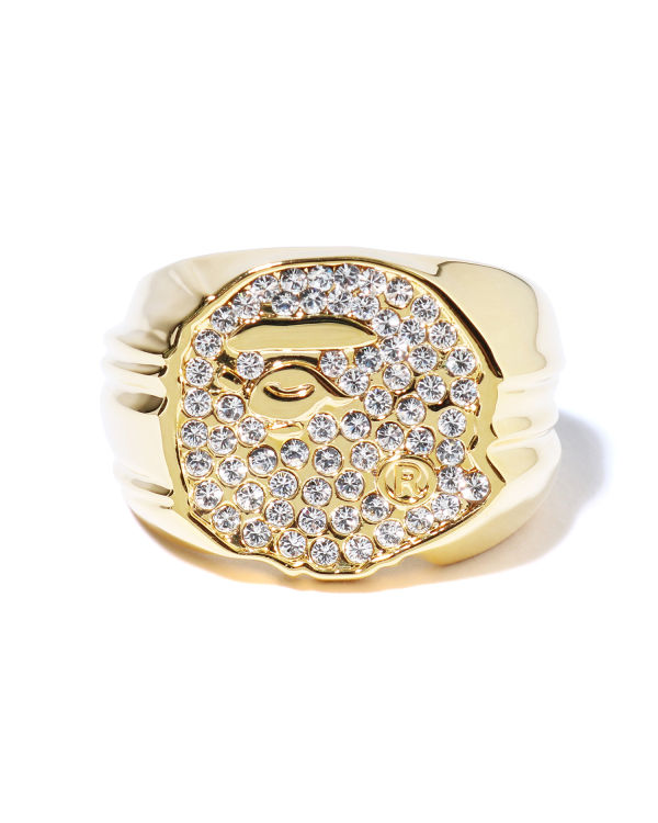Rhinestone Ape Head ring