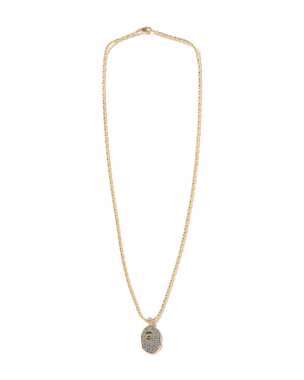 Rhinestone Ape Head necklace