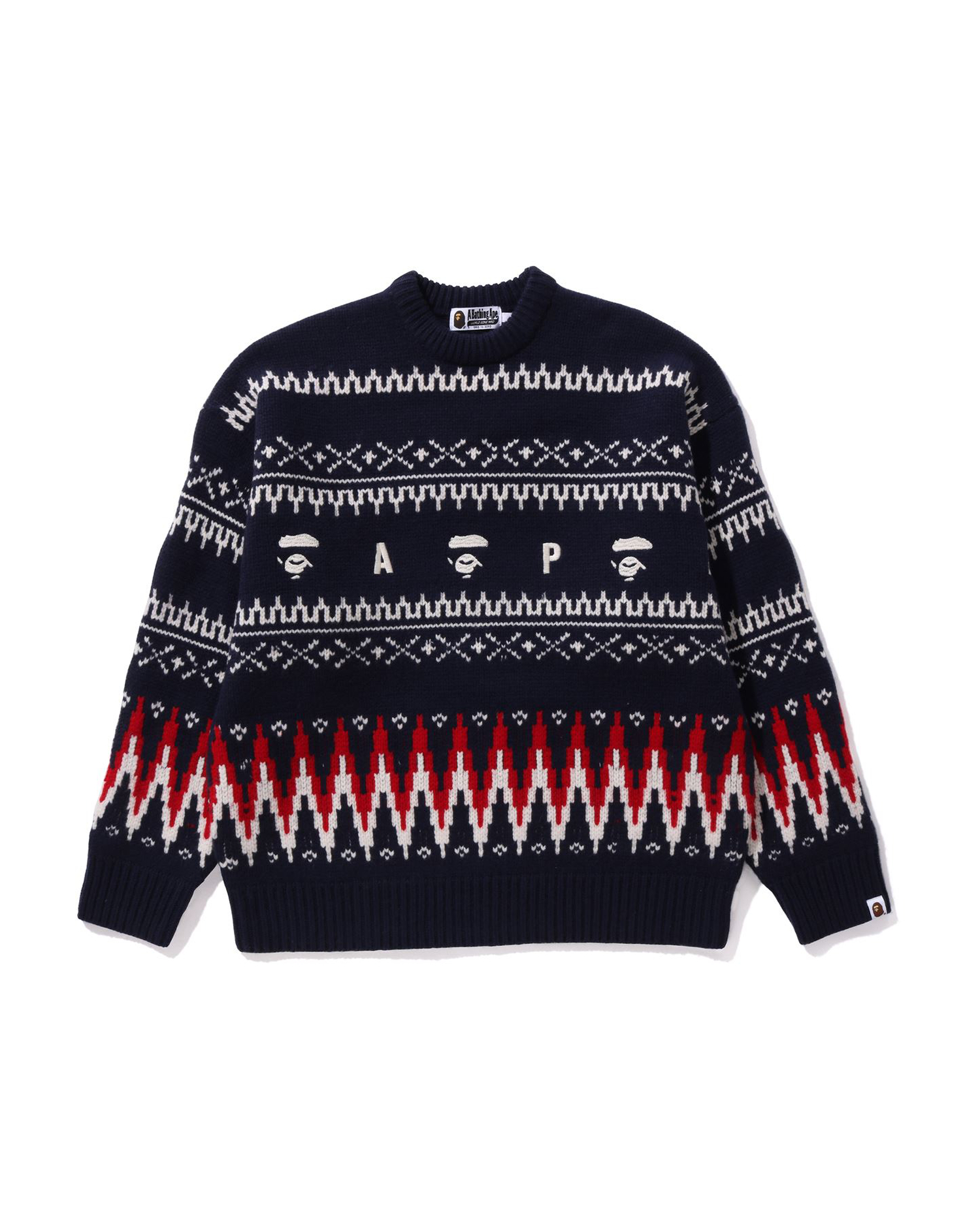 Shop Multi-logo knit sweater Online | BAPE