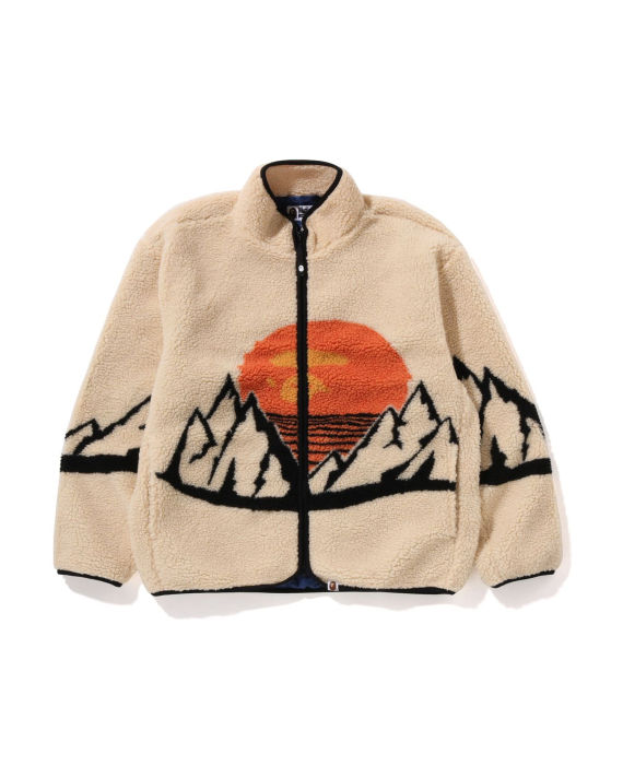 BAPE Mountain Relaxed Fit Boa Jacket image number 0