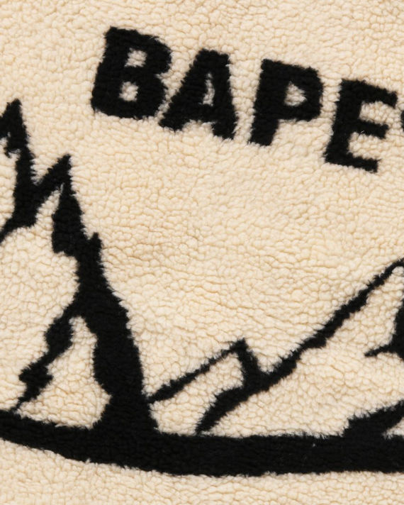 BAPE Mountain Relaxed Fit Boa Jacket image number 3