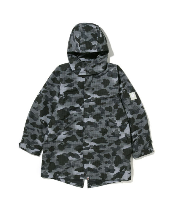 Grid Camo Relaxed Fit Fish Tail Coat image number 0