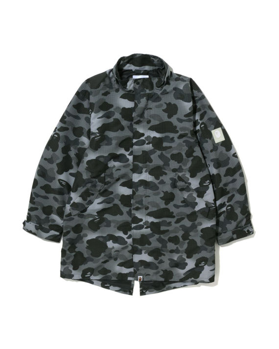Grid Camo Relaxed Fit Fish Tail Coat image number 1