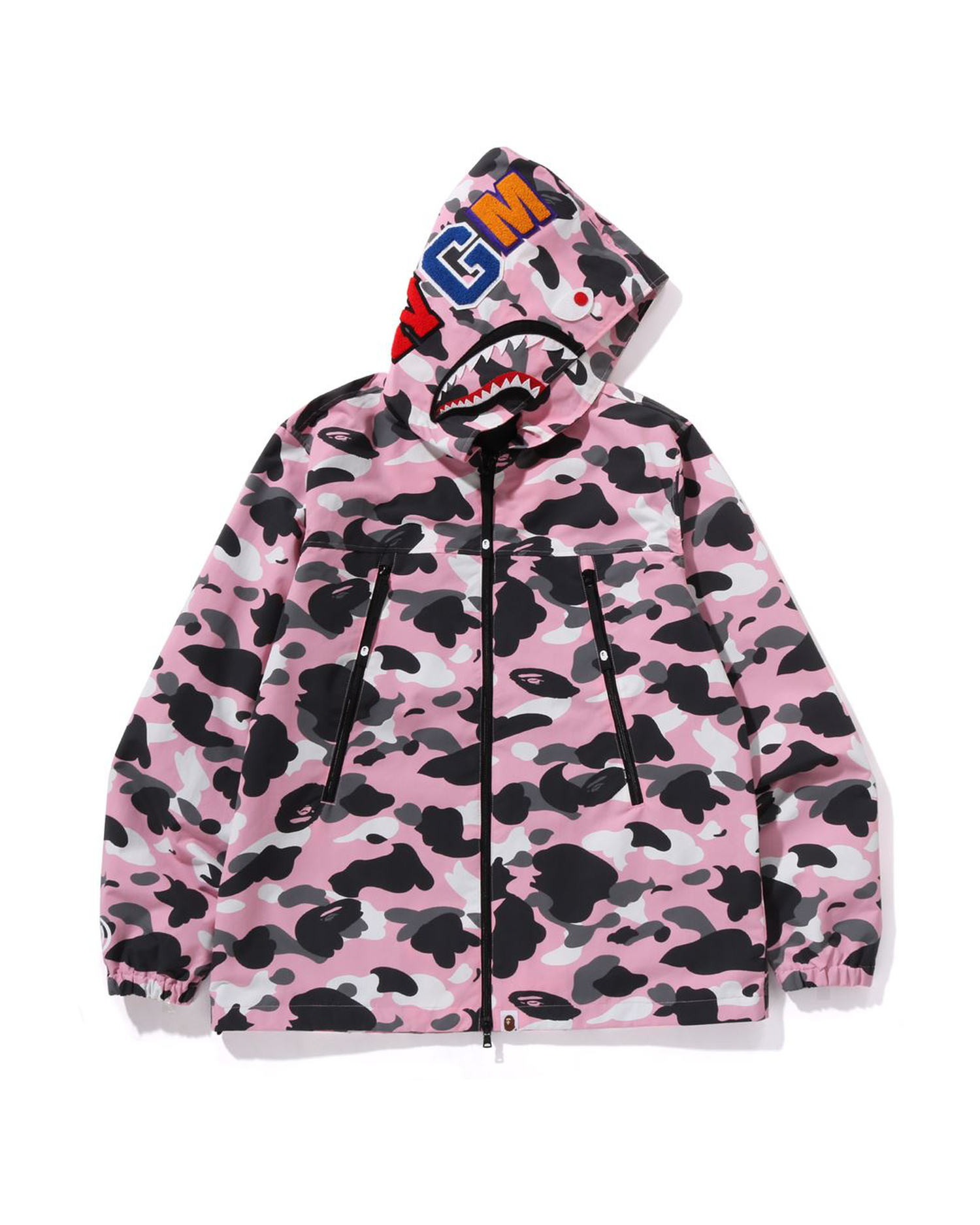 Shop Warm Up Camo Shark Hoodie Online | BAPE