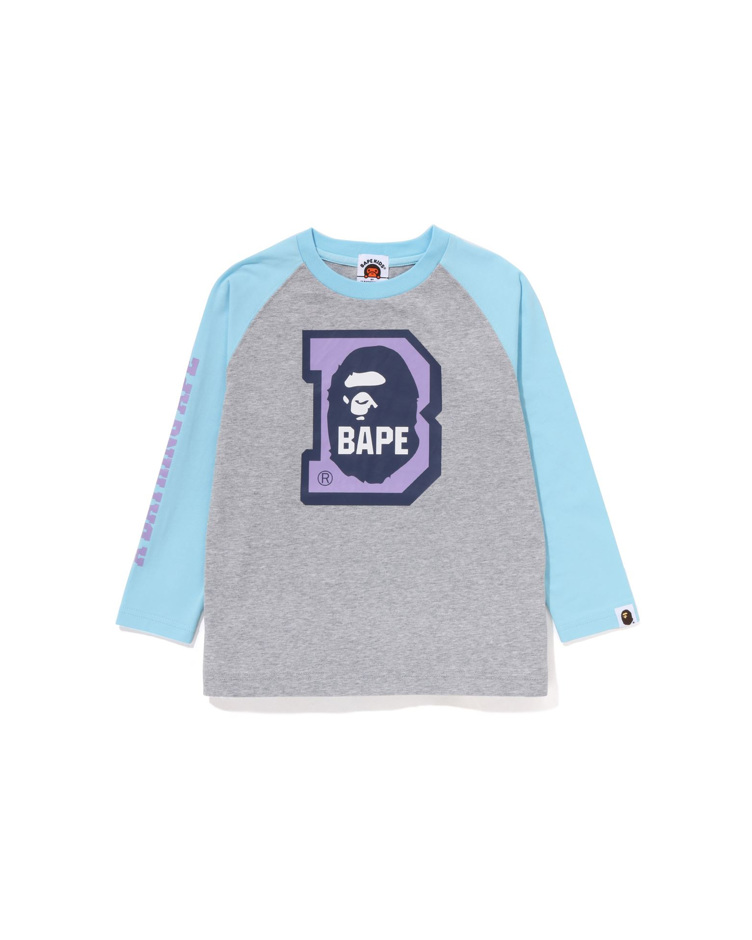 Shop Kids Ape Head B Raglan L/S Tee Online | BAPE
