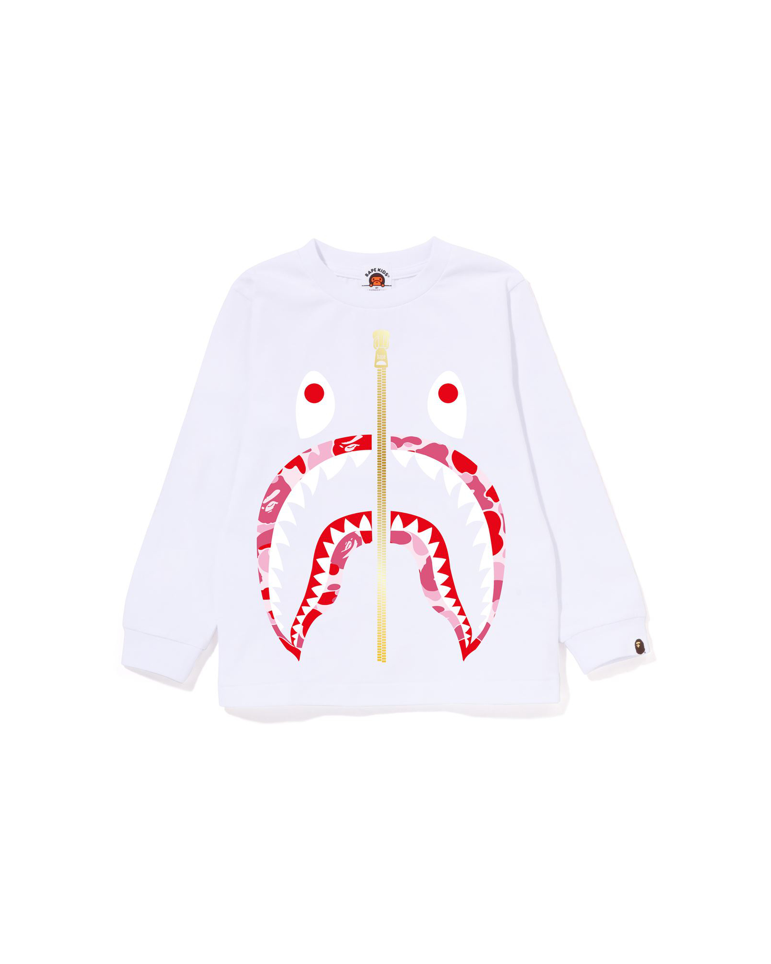 Bape shark cheap tee white