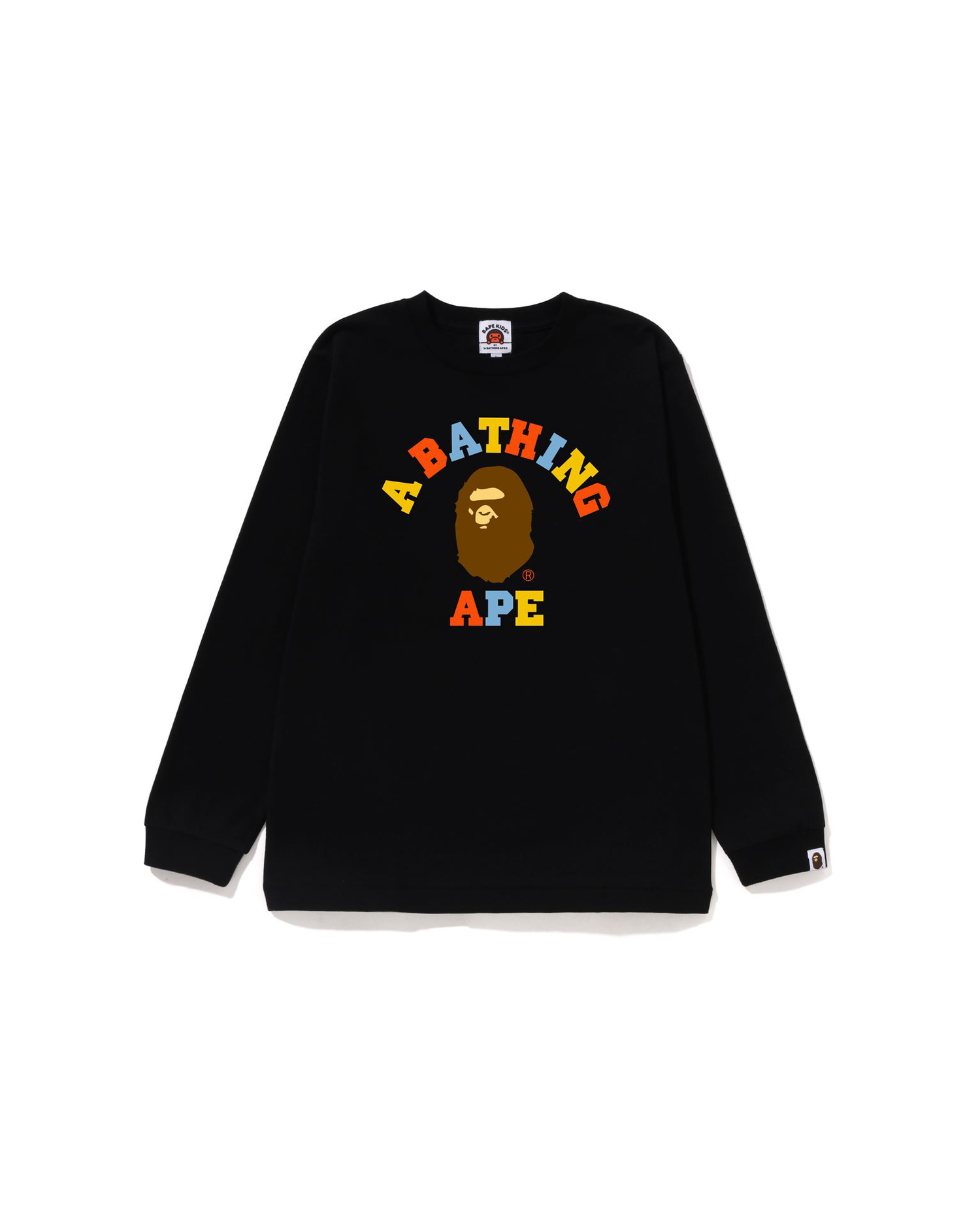 Shop Kids Colors College L/S Tee Jr Online | BAPE