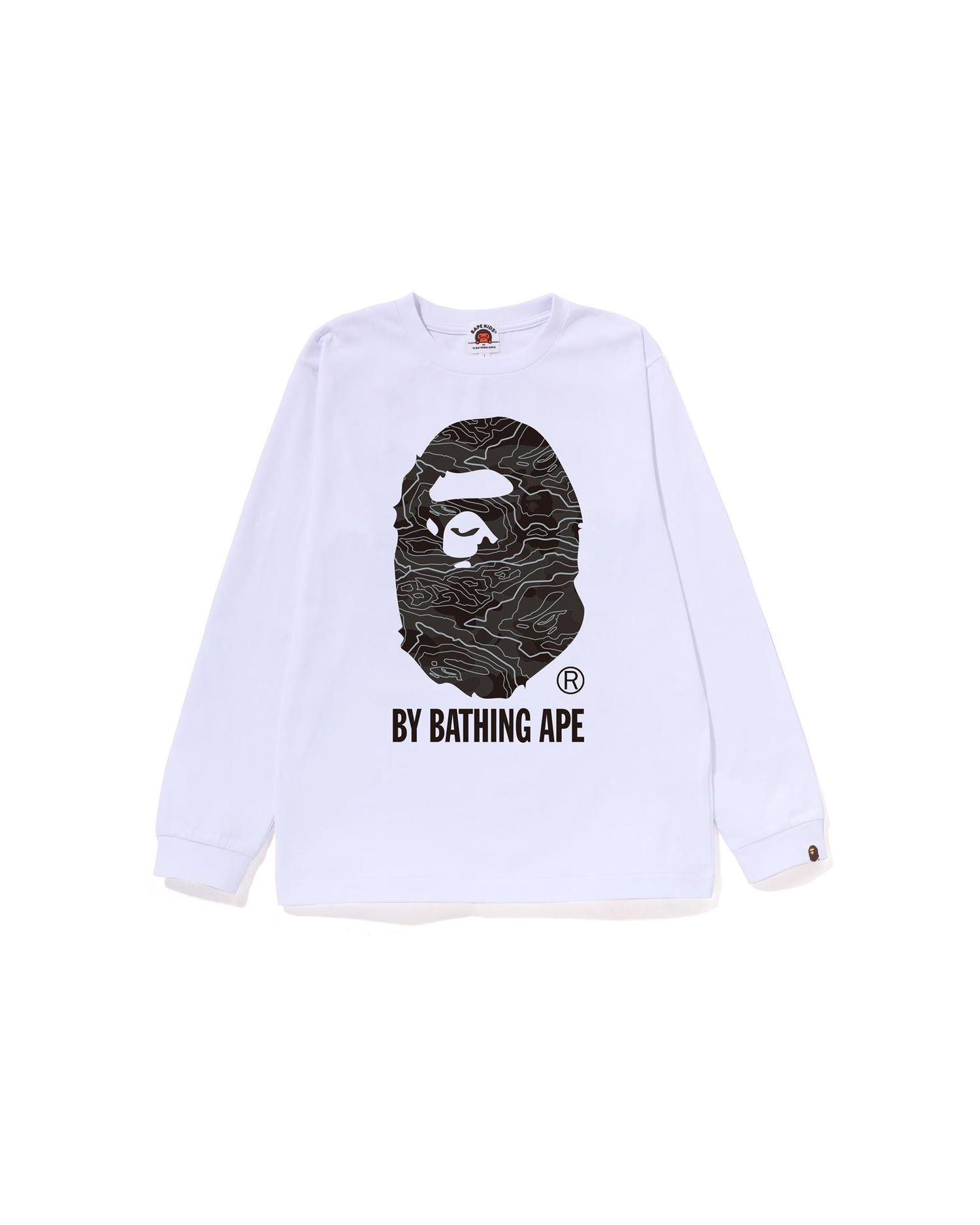 Shop Kids Layered Line Camo By Bathing Ape L/S Tee Jr Online | BAPE